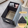 MEEXPAWS Cat Litter Box Enclosure Furniture Hidden, Cat Washroom Bench