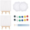 2 Set Canvas and Easel Set, Mini Canvas and Easel,