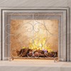 Kingson Single Panel Decorative Fireplace Screen Stand Alone Cover Handcrafted