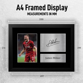 HWC Trading James Milner Liverpool Gifts Printed Signed Autograph Picture for Fans and Supporters - A4 Framed