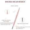 Eyebrow Pencil,2Pcs Professional Micro Brow Pencil with Spoolie Brush,Longwearing Waterproof