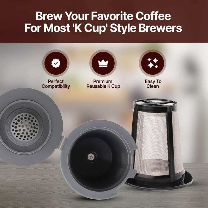 Reusable Filter Cups for Cuisinart Coffee Makers, Compatible with Cuisinart