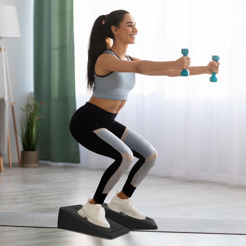 QWORK Multi-Angle Calf Wedge Stretcher Foot Stretch Block, Non-Slip, Adjustable