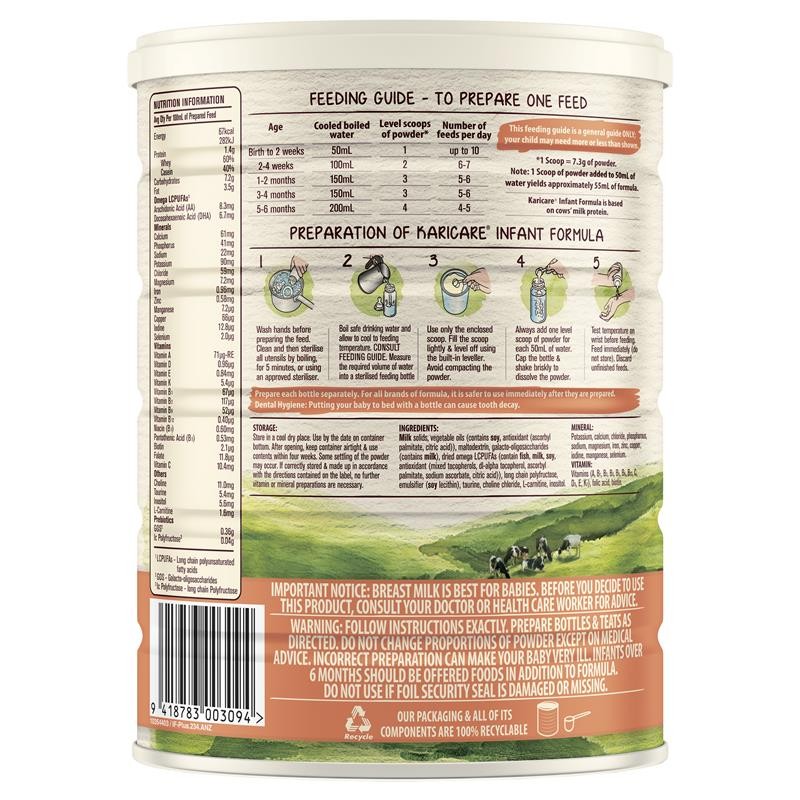 Karicare+ 1 Infant Formula From Birth 0-6 Months 900g