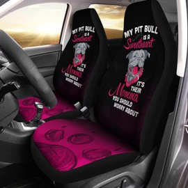 Howilath Car Seat Covers Front Seats Fit Most Car, Truck, SUV or Van, Purple Gradient Bulldog Print Car Accessories for Women Men Front Car Seat Covers