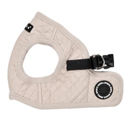 Puppia Irvin Vest Dog Harness Step-in Warm Winter Diamond Pattern for Small and Medium Dog, Cream, Large
