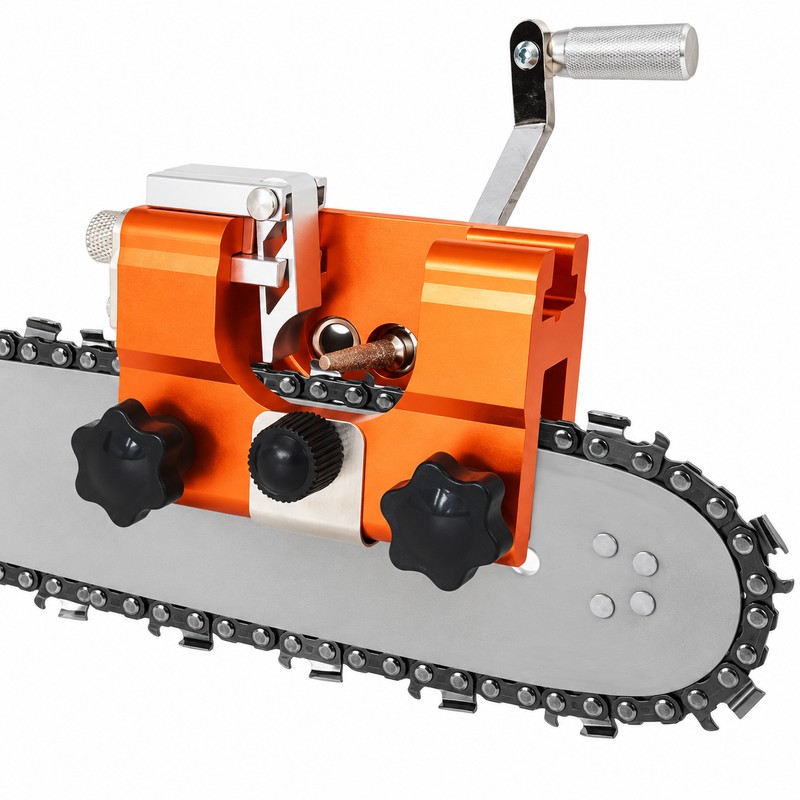 Portable Chainsaw Sharpener Jig, Manual Hand-Crank Chain Saw Sharpening Tool