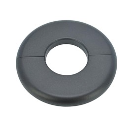 MAGO FAMILY MAGIC Wall Split Flange for 33mm / 1.3" Dia Water Pipe, Escutcheon Plate ABS Round Self-Adhesive Plumbing Cover Plates, Water Pipe Faucet Decoration Escutcheon Pipe Collar Black, 1 Piece