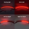 HDBUBALUS Motorcycle Turn Signal Rear Fender Edge Tail Light License