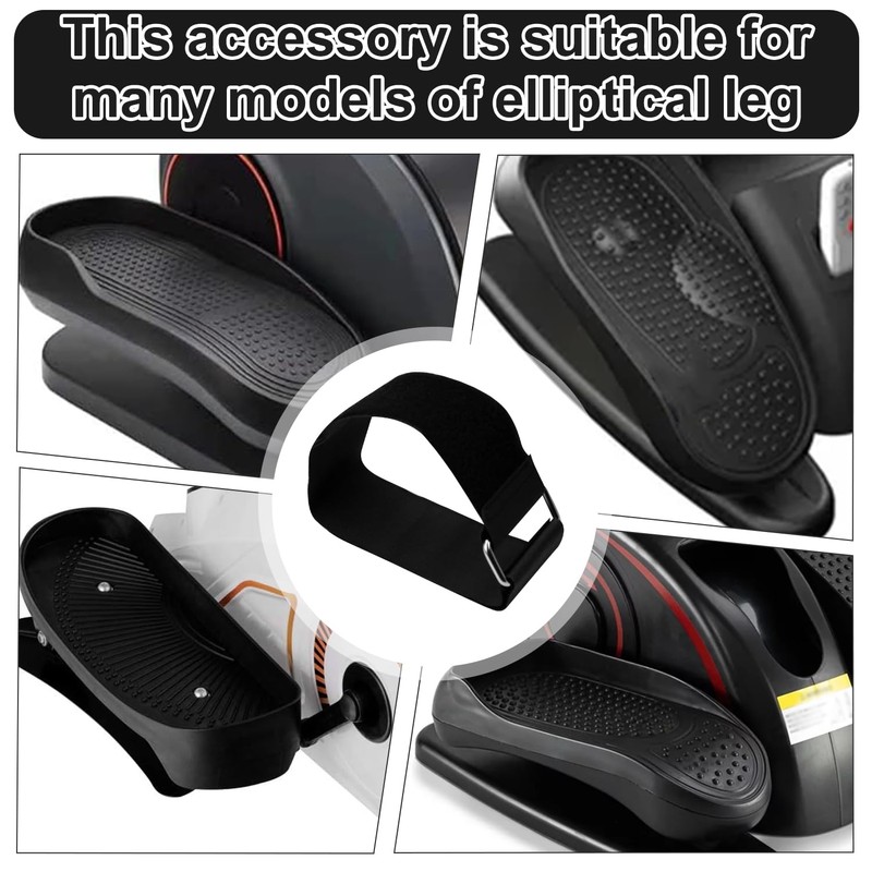 2pcs Ellipse Leg Exerciser Machine Pedal Straps, Traction Bands for