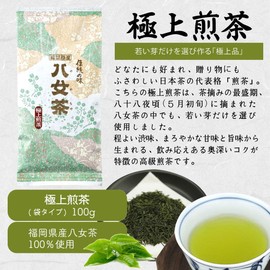 Sencha Premium Tea Leaf Yame Tea Premium Sencha, 3.5 oz (100 g), Bagged, Iwasakien Seicha Tea, Kyushu, Fukuoka, 100% Yame Tea, 88 Night Picking, Ichibancha
