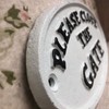 Darthome Ltd Antique White Cast Iron Wall Garden Gate Door