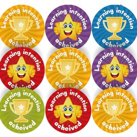 144 Learning Intention Achieved - 30mm - Glossy Reward School Stickers for Teachers & Parents
