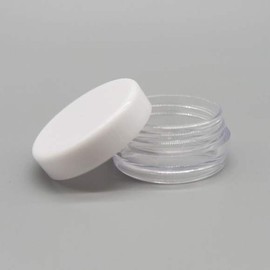 F1 Empty cosmetic bottle, transparent cream container, 2g round white bottle, empty lip balm bottle, mini empty bottle / F1 화장품공병 투명 크림용기 2g 2g라운드흰색병 립밤공병 미니공병