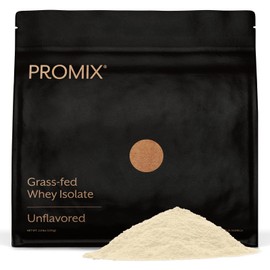 ProMix Nutrition Whey Protein Isolate Powder, 30g Grass Fed Whey Isolate, 6.6g BCAAs, Gluten Free, Keto Friendly, Unflavored - 2.5 Pound (Pack of 1)