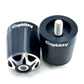 Cupkitty Handlebar Ends Fits Ninja 400 zx4r zx4rr Eliminator SE(24) Z900RS Motorcycle Ultra Heavy Bar End (Black)