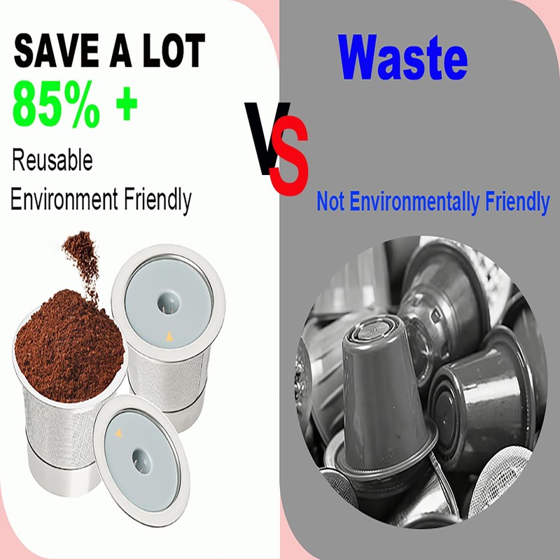 K Cup Reusable Coffee Pods & Funnel Kit, Stainless Steel