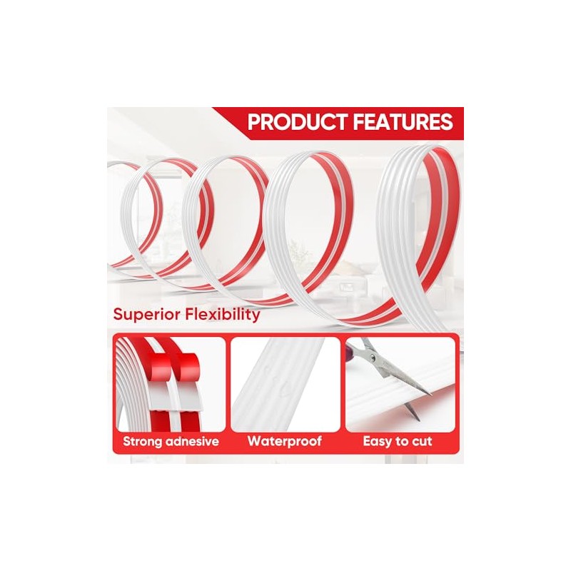 Wall Corner Protector Peel and Stick Wall Molding Trim Flexible