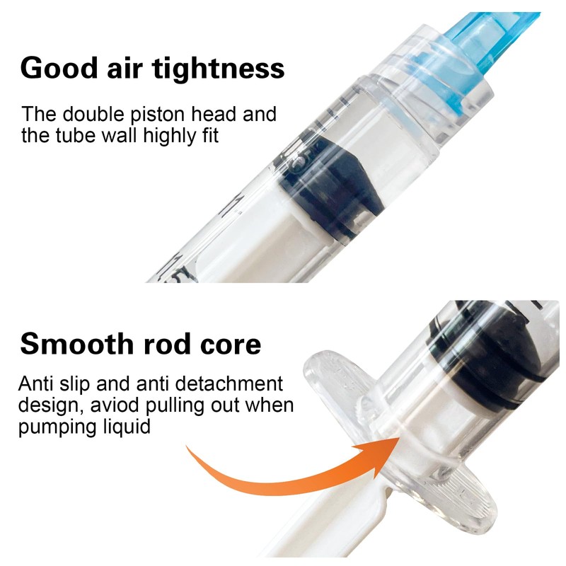 Careach 30 Packs 3mL Syringe with Needles 23 Gauge 1inch,