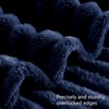 RUIKASI Fleece Throw Blanket for Sofa - Single Fluffy Navy