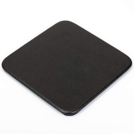 Dacasso A1053 Leather Square Coaster, Black