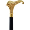 36" Brass Walking Stick Solid Vintage Designer Lion Head Wooden