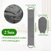 Back Scrubber for Shower, Bamboo Fibre Exfoliating Scrubber Sponge, Bamboo