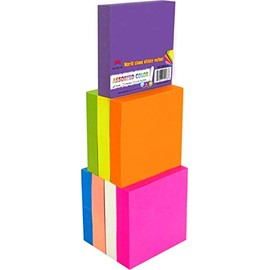 4A Sticky Notes,2 x 2 Inches,Small Size,Neon Assorted,8 Colors,Self-Stick Notes,100 Sheets/Pad,8 Pads/Pack,4A 2028-N