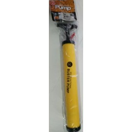 BUSTER Mini Bike Tire Pump Hand Air Pump Switchable Fits Presta & Schrader YELLO