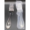 RSVP Beaded Stainless 18/10 Glossy Silverware Flatware 2 Dinner Forks
