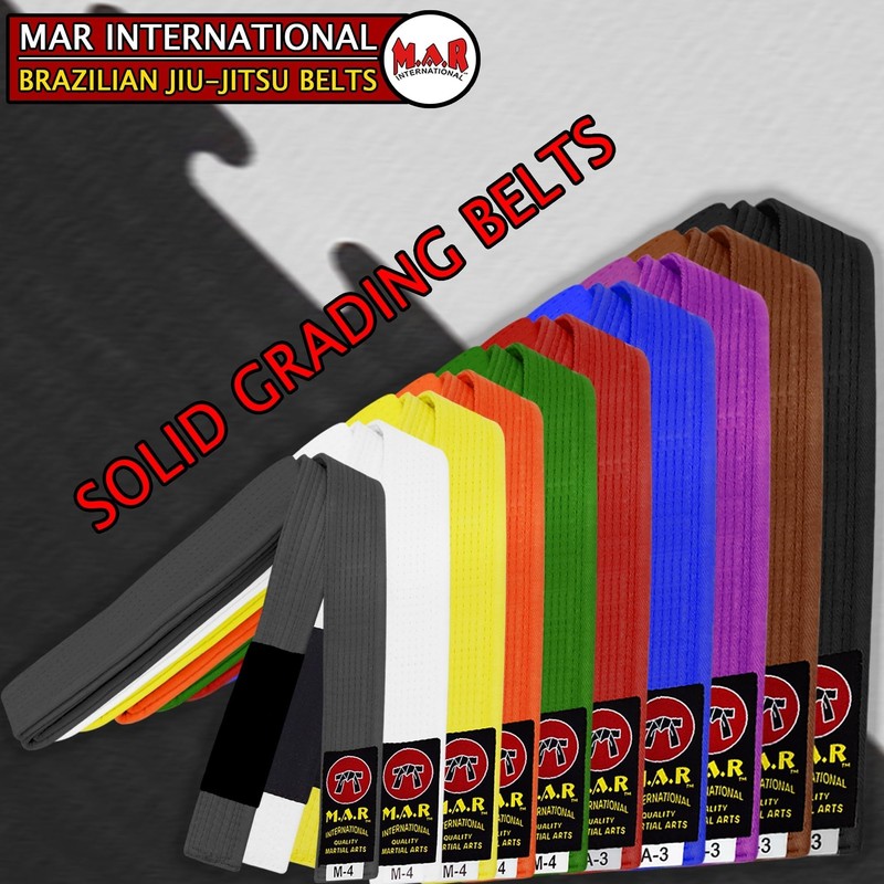 MAR | White Martial Arts Belt, Brazilian Jiu-Jitsu Ranking Belt