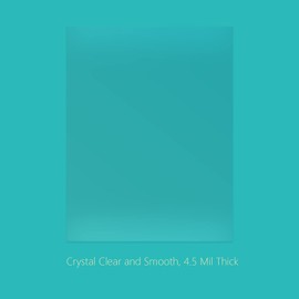 Binditek 200 Pack Clear PVC Binding Presentation Covers,4.5 Mil Report Cover for Business Documents, School Projects 8-1/2 x 11 Inches, Letter Size