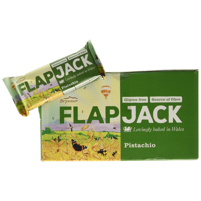 Brynmor Pistachio Flapjack 80g, Pack of 20 Bars
