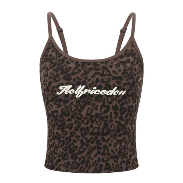 Aelfric Eden Women Halter Tank Tops Leopard Print Cami Top