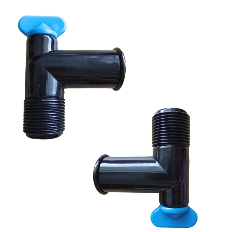 Pair Exhaust Manifold 90 Degree Fitting Drain Plug Elbow Replace