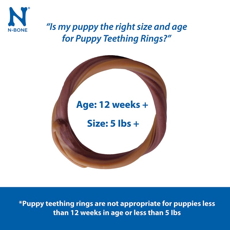 N-Bone Puppy Teething Rings Grain-Free Blueberry BBQ, 1 Count