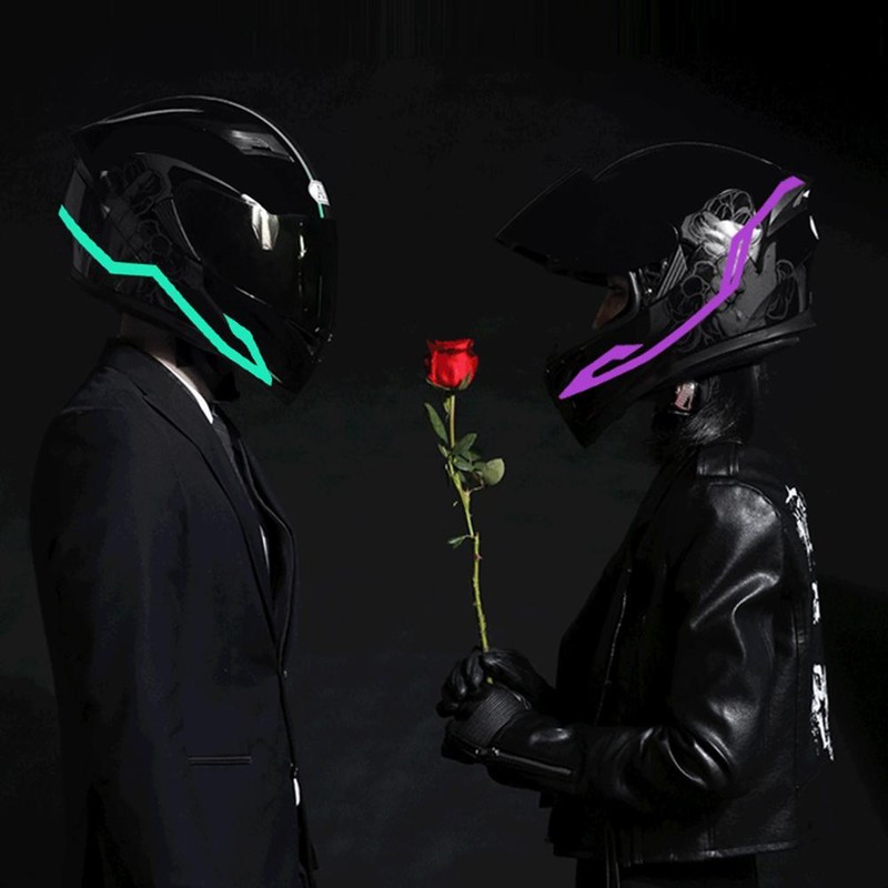 Motorcycle Helmet Reflective Stickers LED Night Riding Light Helmet El