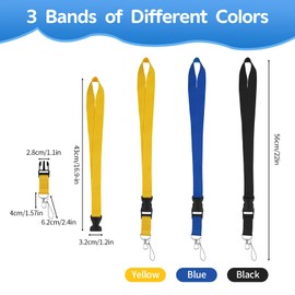 Nylon Lanyard with Swivel Lobster Clasp, Lanyards for ID Card, Keys, Work Card, Colourful