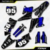 Factory EFX Black & Blue Fierce Racing Graphics Kit fits