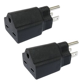 BloomGrow 240V to 120V US Power Plug Adapter 6-15P to 5-15R US Plug Adapter Electrical Converter for US (2 PCS)