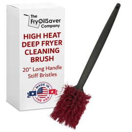 20" Deep Fryer Cleaning Brush, Up to 425F High Heat Resistant, Pot Cleaning Brush for Kitchen Deep Fryers, Griddle, Grills, Ovens & Waffle Maker for Food Service & Restaurants by FryOilSaver Co. 90049