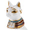 CIYODO Reversible Resin Cat Statue Egyptian Cat Decor Cat Desktop