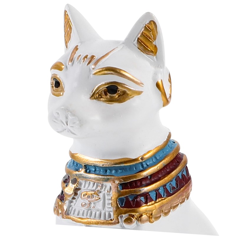CIYODO Reversible Resin Cat Statue Egyptian Cat Decor Cat Desktop