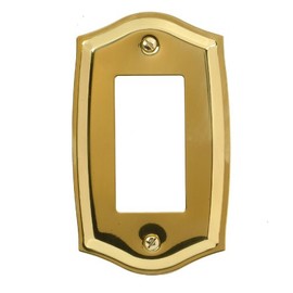 AMERELLE 76RBR Single Rocker Sonoma Wallplate, Polished Brass