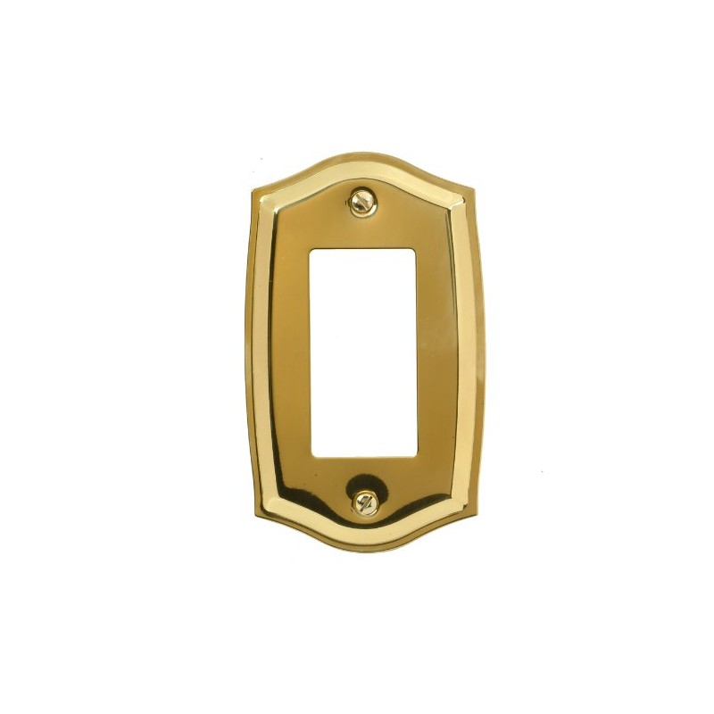 AMERELLE 76RBR Single Rocker Sonoma Wallplate, Polished Brass