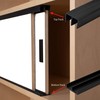 4 Ft. Long Black Plastic Sliding Door Track Set for