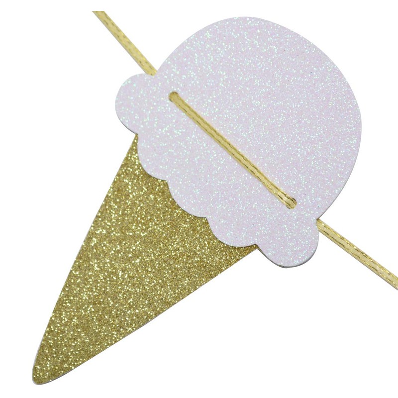 Ice Cream Bar Banner Hanging Garland for Ice Cream Theme