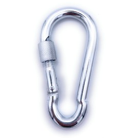 Fire Brigade Carabiner Hooks with Screw Cap Diameter 9 x 90 mm Galvanised Embossed Load Capacity (WLL): 250 kg Similar to DIN 5299 Shape: C (Diameter 9 x 90.2 Pieces) Pack of 2
