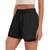 Pinspark - Pantalones cortos de gimnasio de cintura alta para