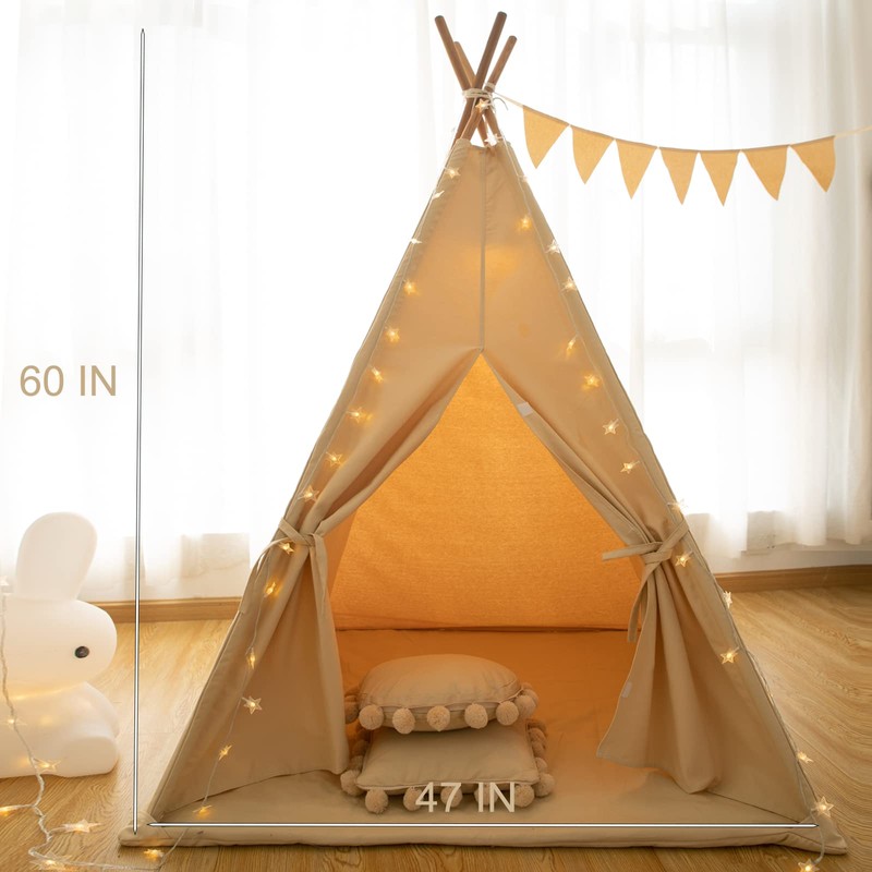 RongFa Teepee Tent for Kids-Portable Children Play Tent Indoor Outdoor